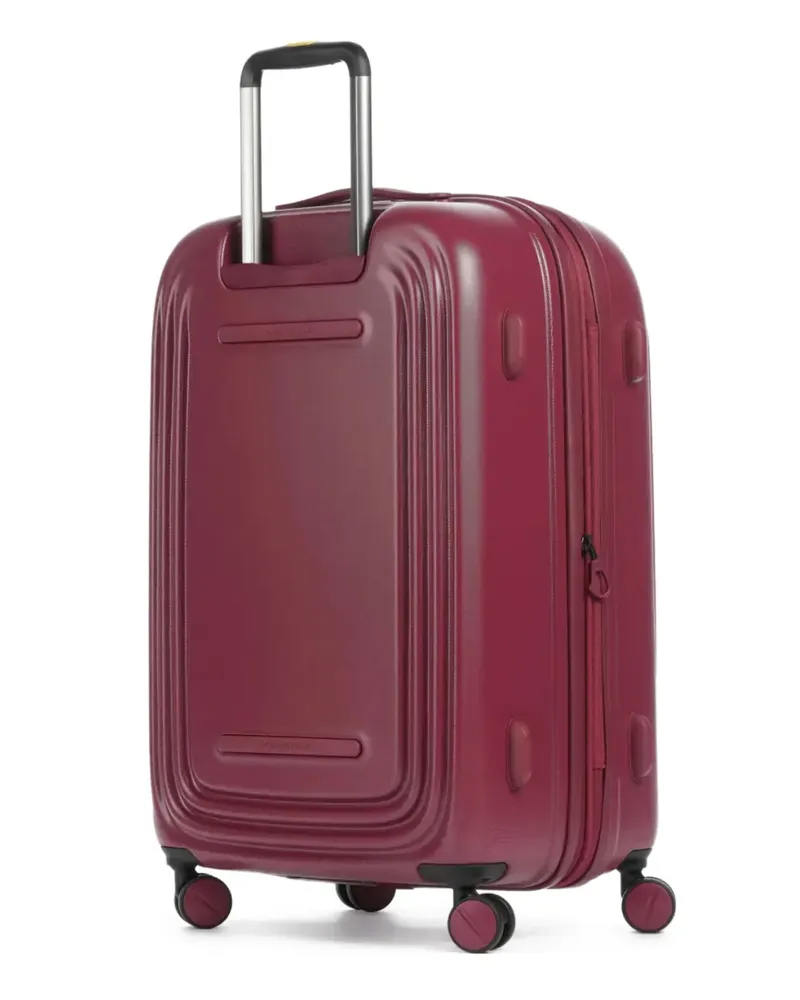 Mandarina Duck large Logoduck ribbed trolley suitcase - Rot Rot