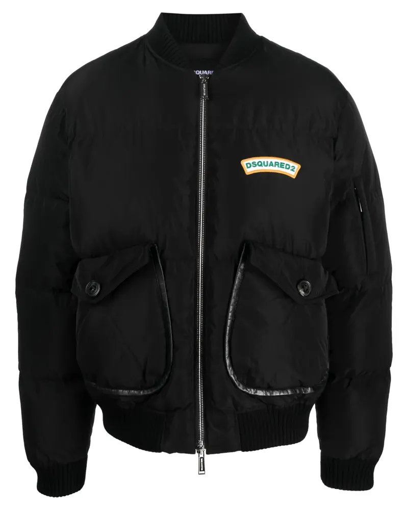 Dsquared2 Gefütterte Bomberjacke - Schwarz Schwarz