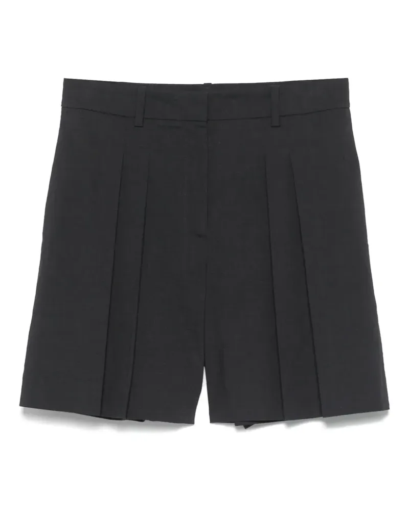 Theory Shorts mit Bundfalten - Schwarz Schwarz