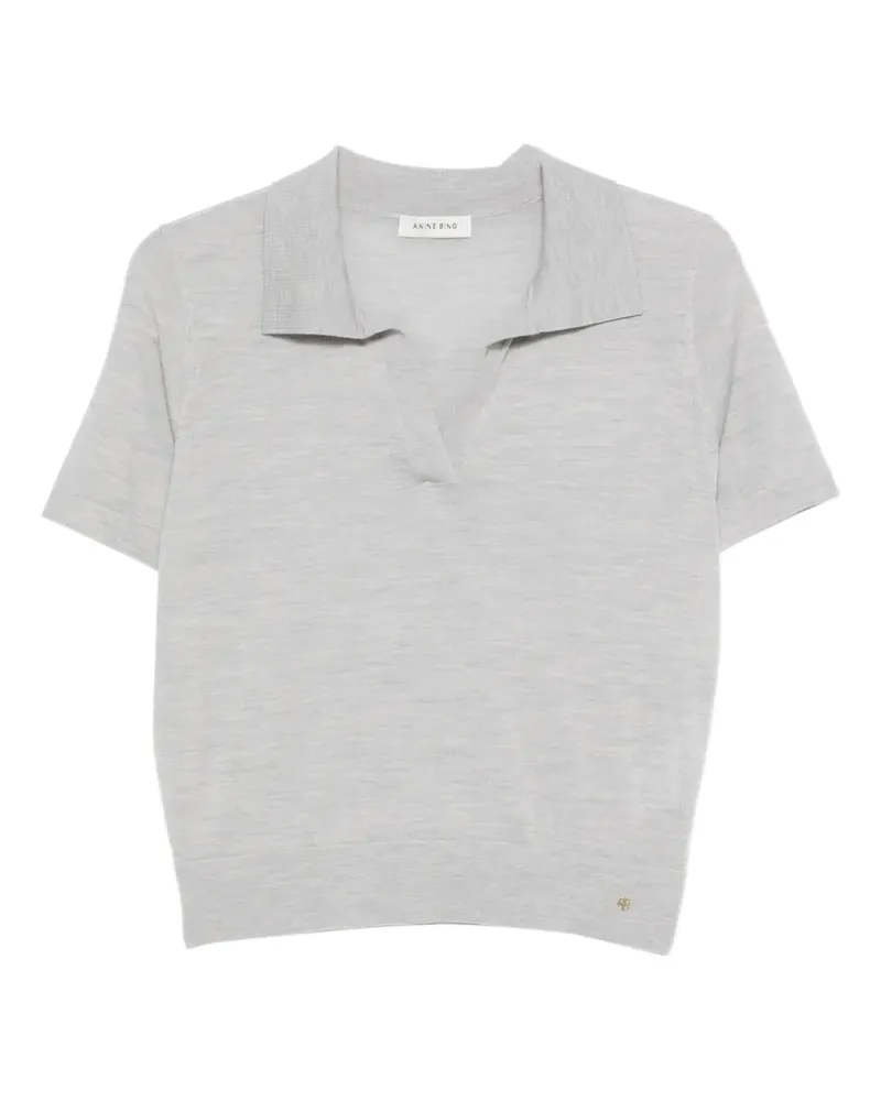 Anine Bing V-neck short-sleeve T-shirt - Grau Grau