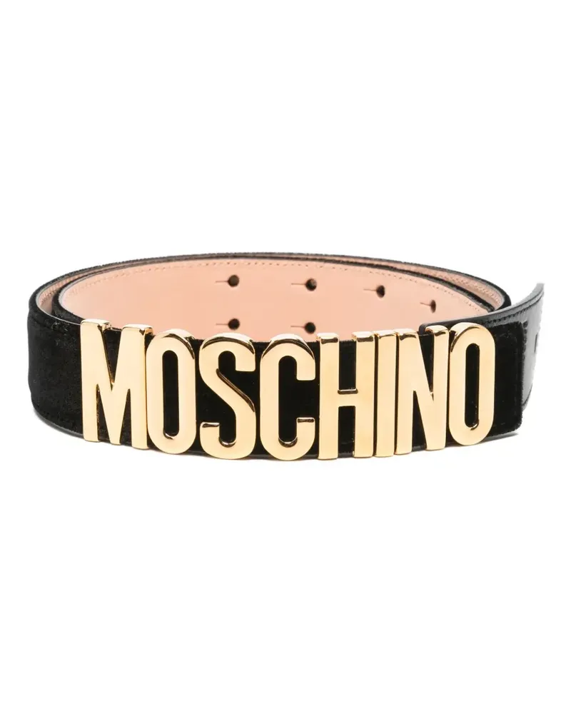 Moschino Gürtel mit Logo - Schwarz Schwarz