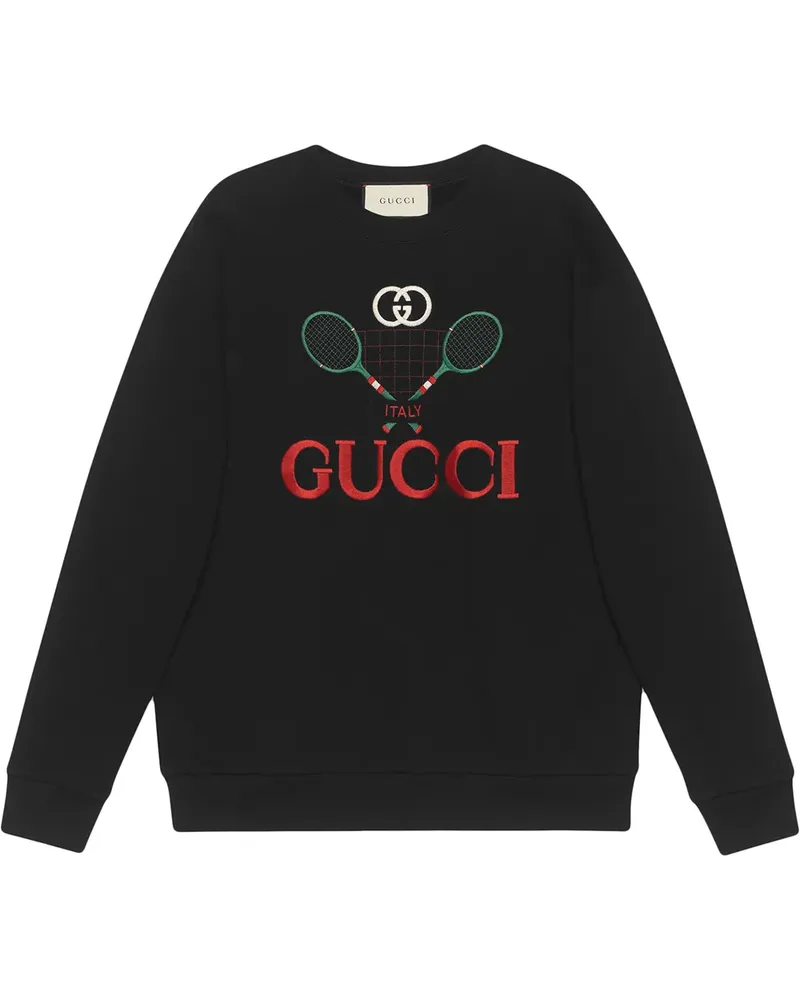Gucci Oversized-Sweatshirt mit -Logo - Schwarz Schwarz