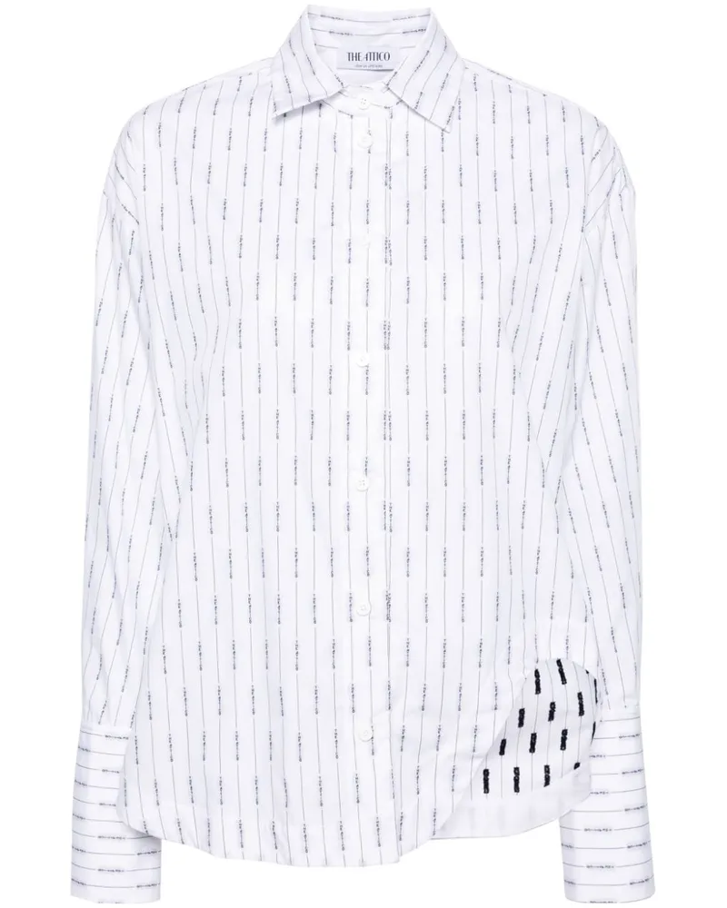 ATTICO Eliza Hemd mit Logo-Print - Weiß Weiß
