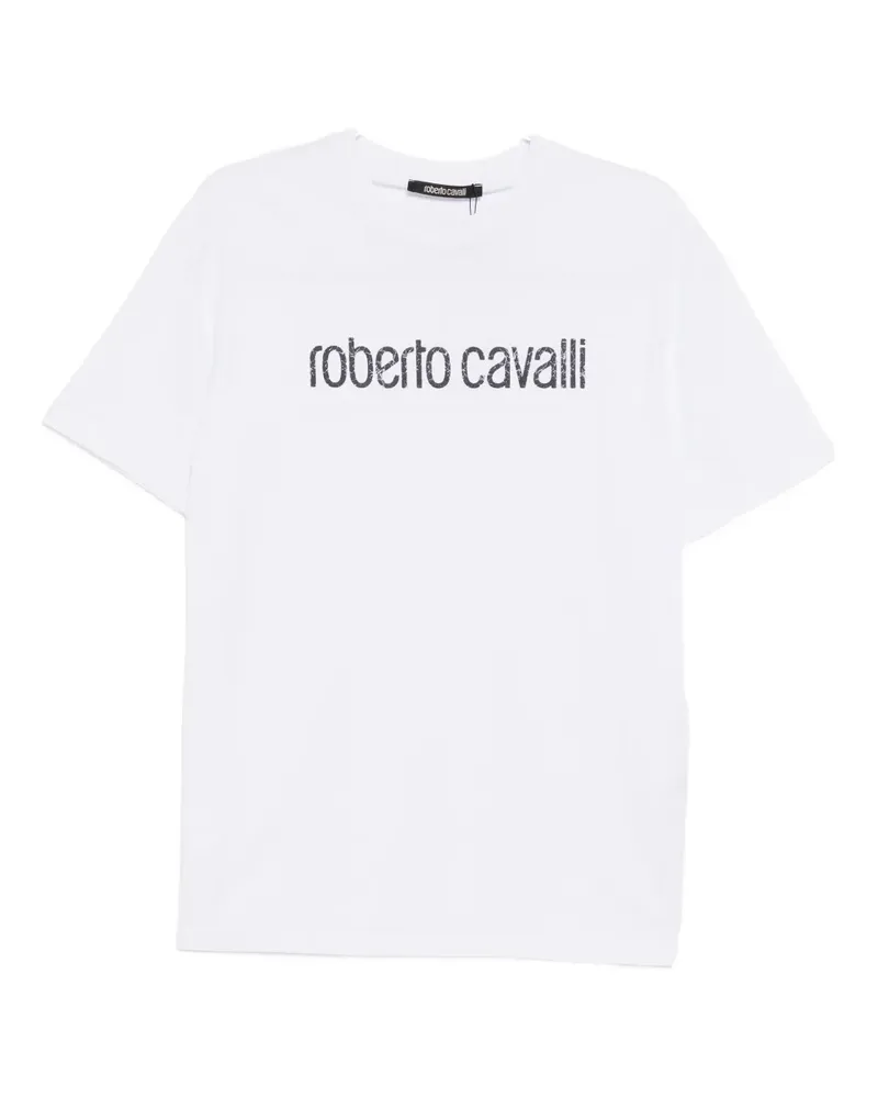 Roberto Cavalli logo-print cotton T-shirt - Weiß Weiß