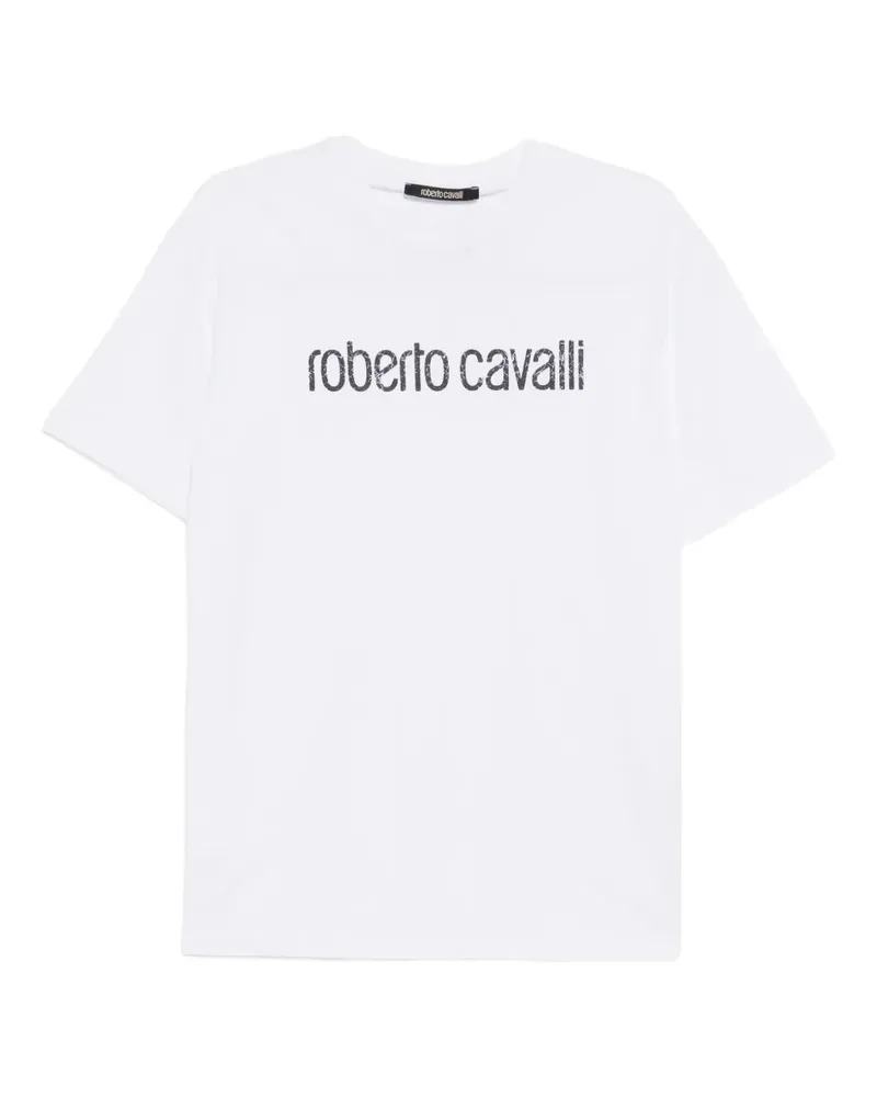 Roberto Cavalli logo-print cotton T-shirt - Weiß Weiß