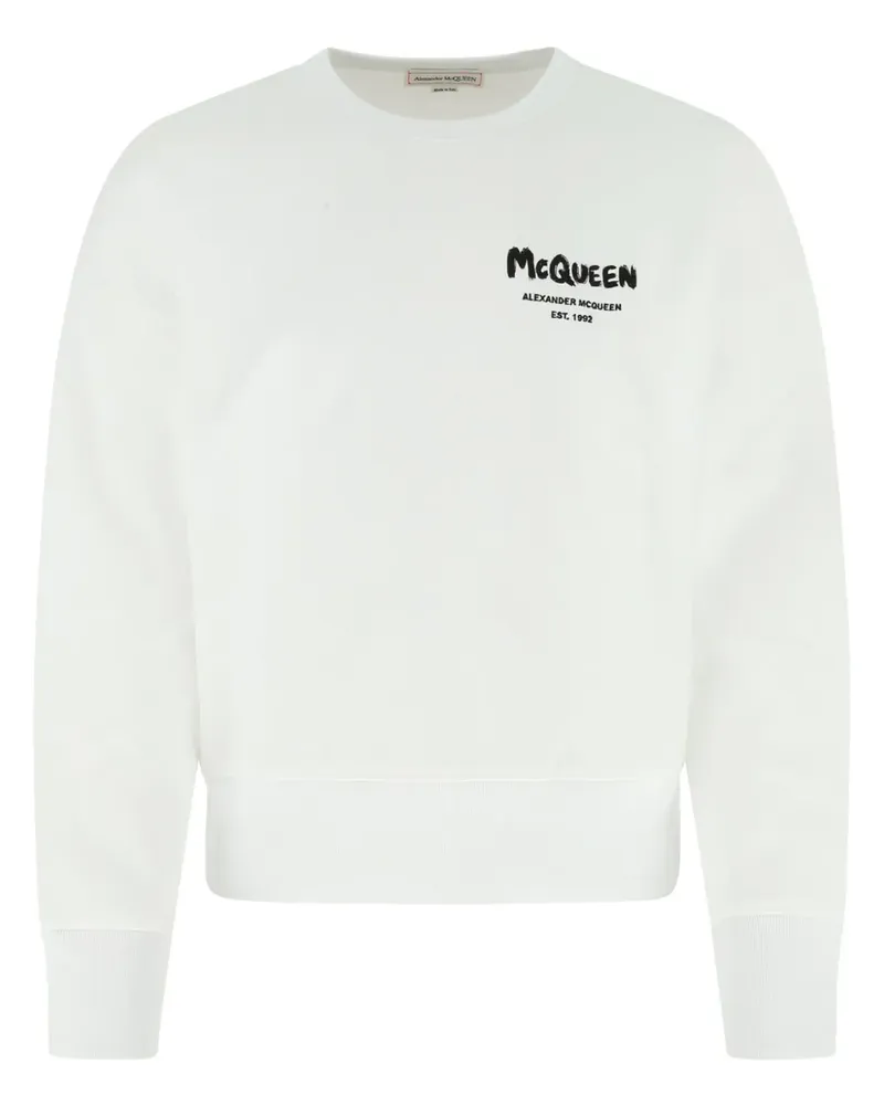 Alexander McQueen Sweatshirt mit Logo-Print - Weiß Weiß