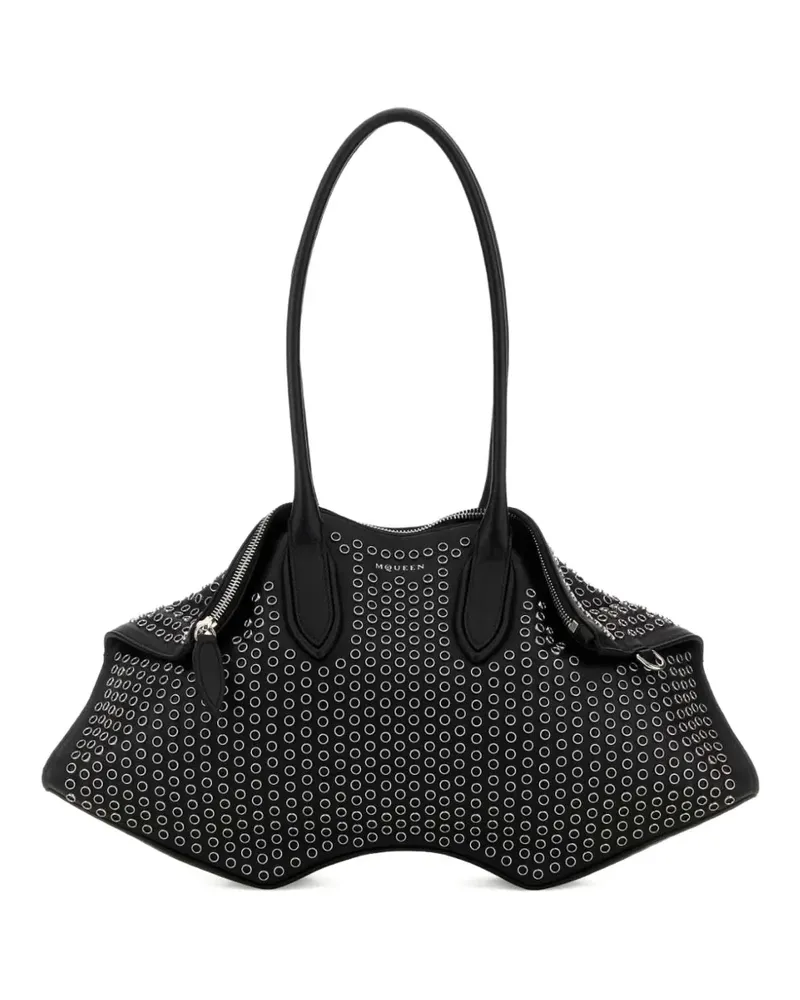 Alexander McQueen Manta Schultertasche mit Nieten - Schwarz Schwarz