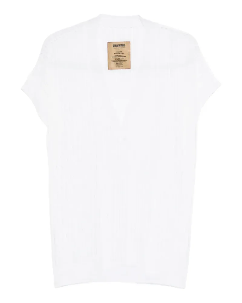 Uma Wang V-neck knitted top - Weiß Weiß