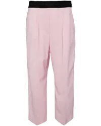 MSGM Weite Hose mit Logo-Bund Rosa