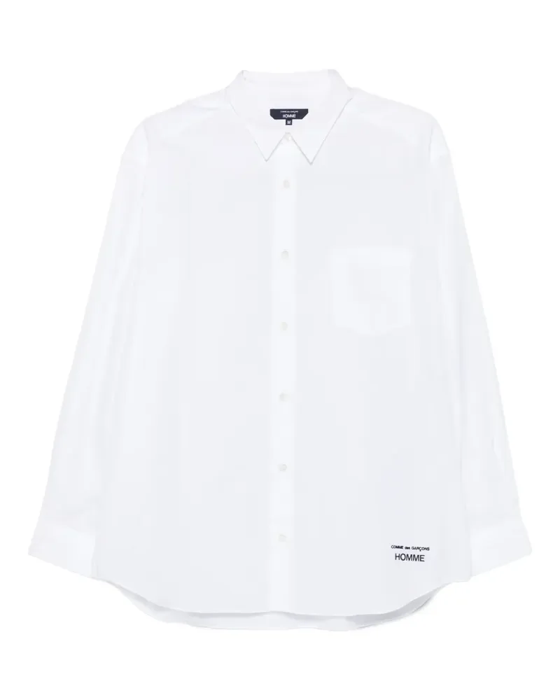 Comme des Garçons logo-embroidered chest-pocket shirt - Weiß Weiß