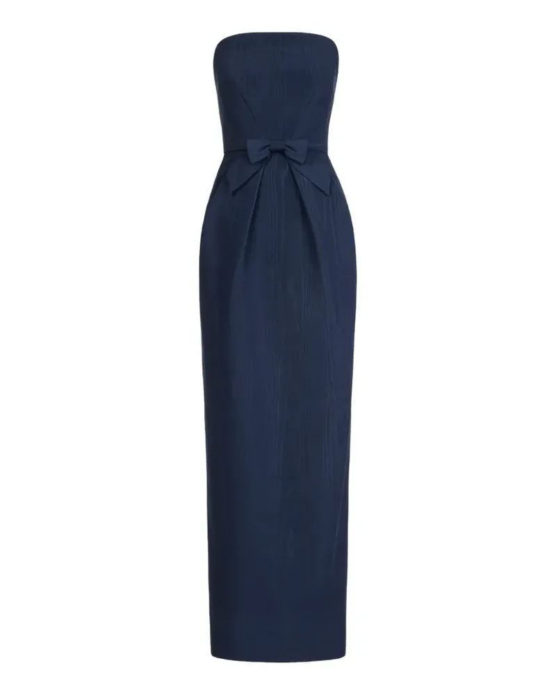 Oscar de la Renta Abendkleid mit Schleifendetail - Blau Blau