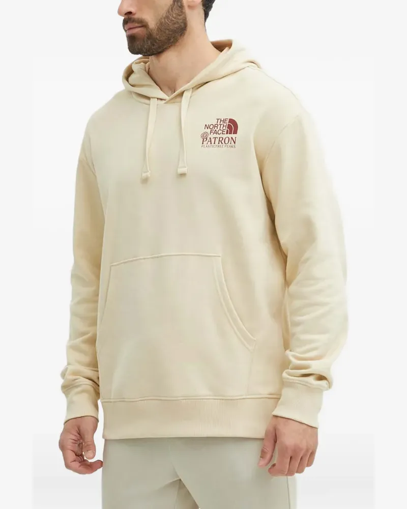 The North Face logo-detail drawstring hoodie - Nude Nude