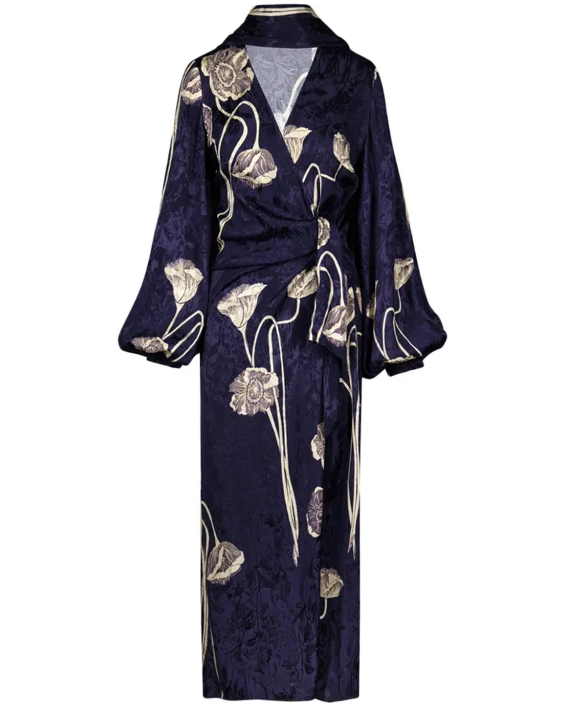 Johanna Ortiz Spiritual Connections Wickelkleid - Blau Blau