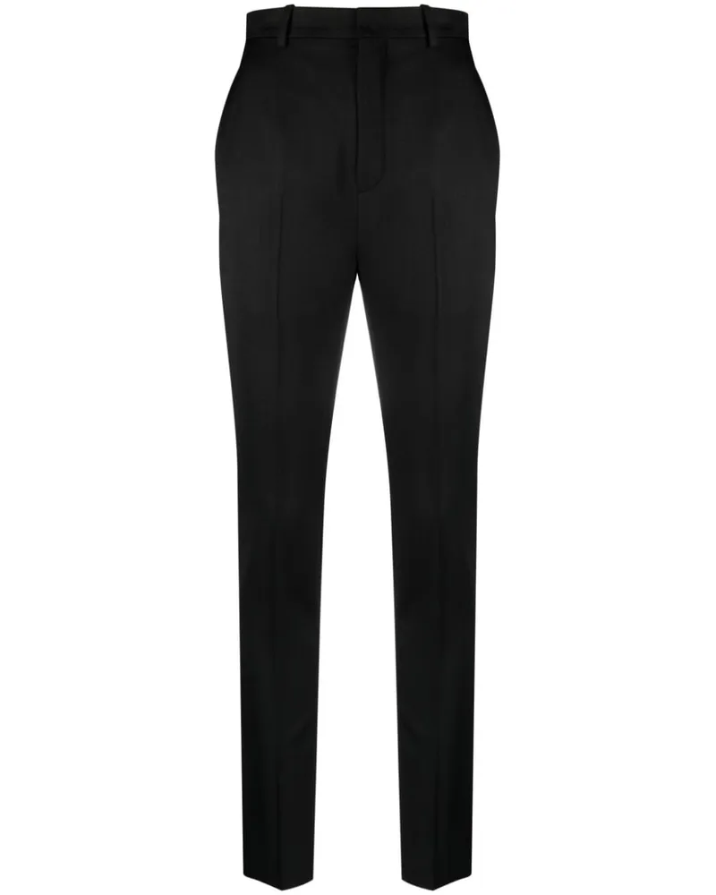 Saint Laurent Wollhose mit hohem Bund - Schwarz Schwarz