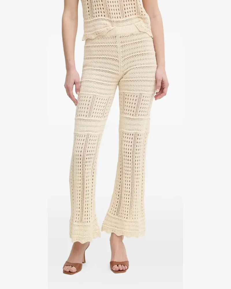 Twin-Set Hose mit gehäkeltem Design - Nude Nude