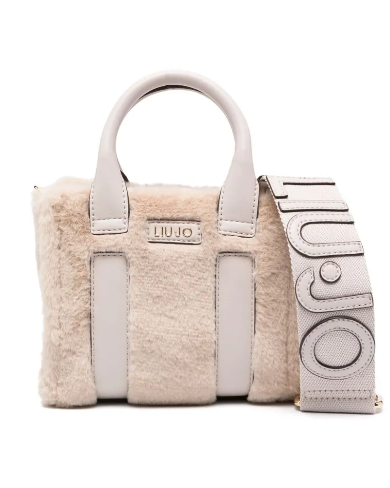 Liu Jo Shopper aus Faux Fur Nude