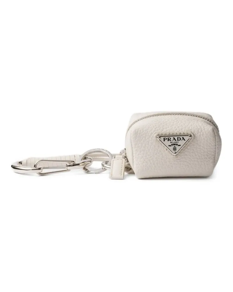 Prada Taschenanhänger aus Leder - Nude Nude