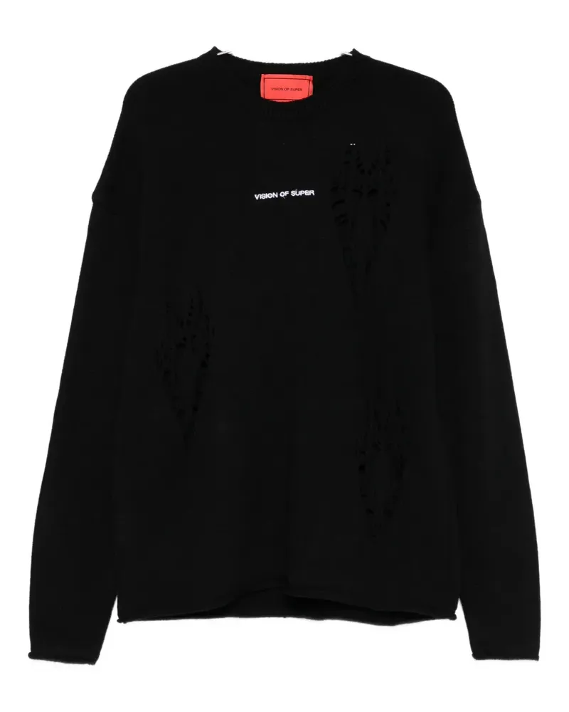 Vision Of Super distressed-effect sweater - Schwarz Schwarz