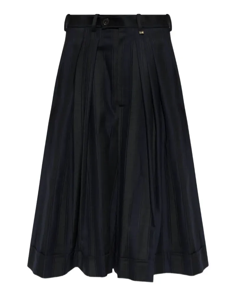 Vivienne Westwood Midirock mit Streifen und Falten - Blau Blau
