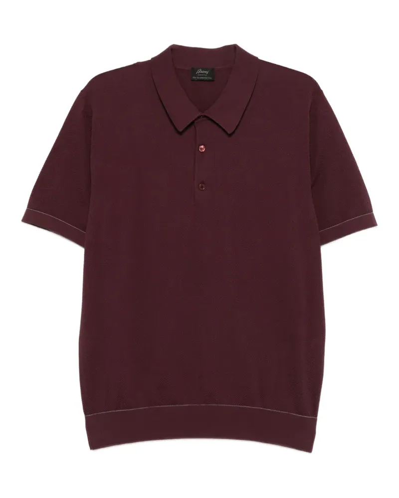 Brioni button collared polo shirt - Rot Rot