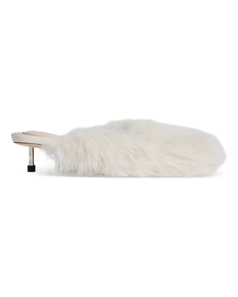 Simone Rocha Mules aus Faux Fur - Nude Nude