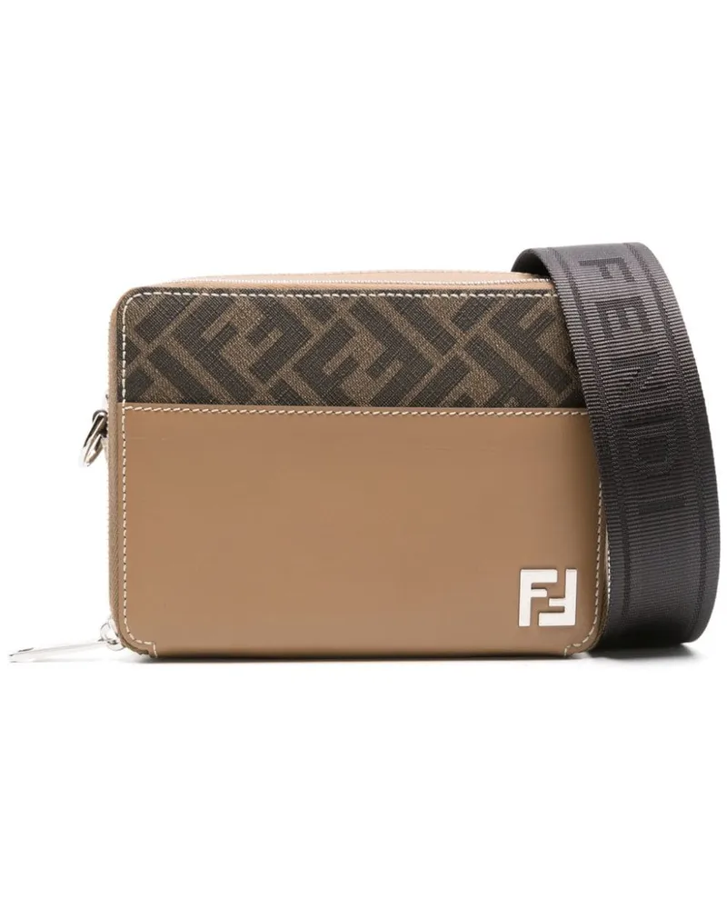 Fendi Schultertasche mit FF - Braun Braun