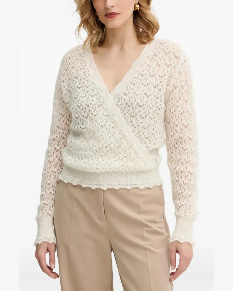 Twin-Set V-neck button top - Weiß Weiß