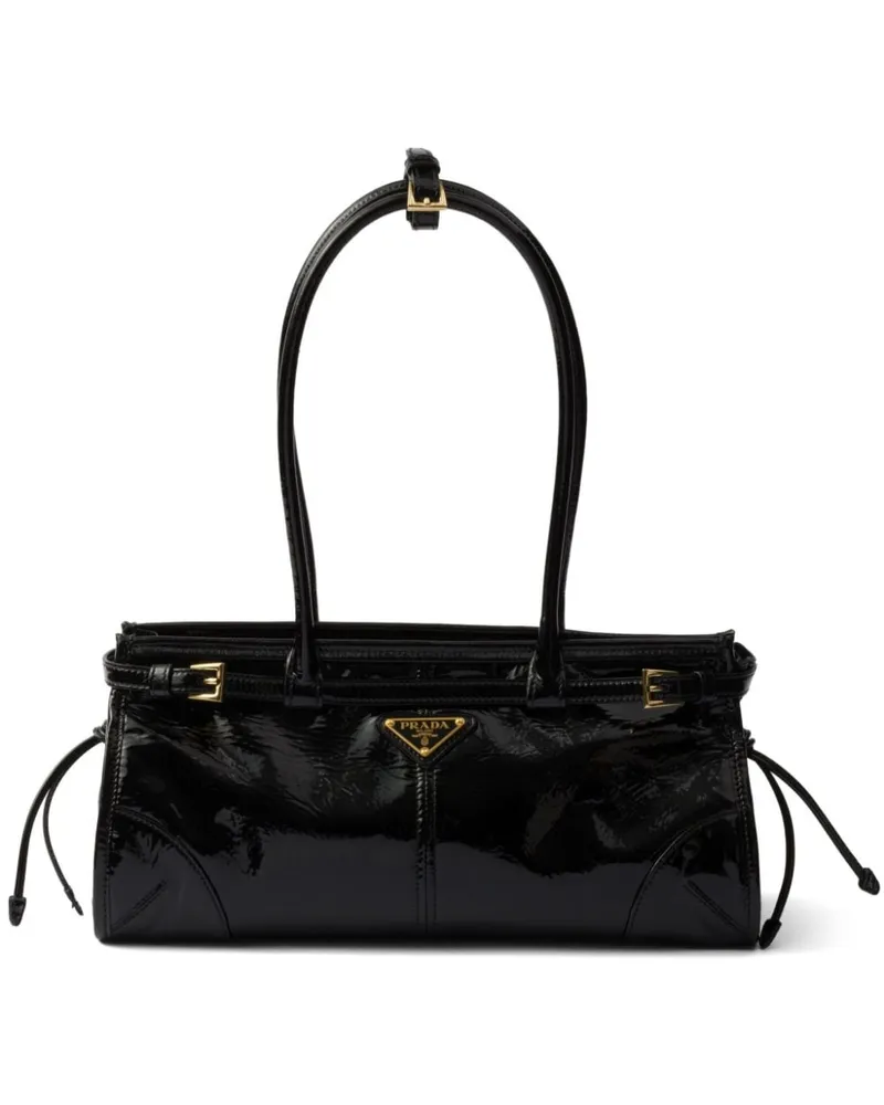 Prada Mittelgroße Bonnie Tote Bag - Schwarz Schwarz