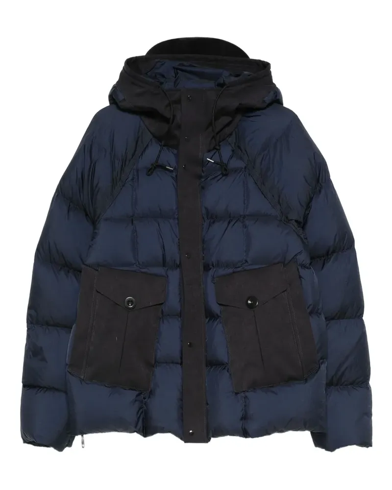 Ten c Gefütterte Kapuzenjacke - Blau Blau