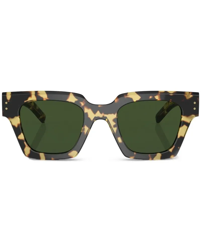 Dolce & Gabbana Sonnenbrille mit eckigem Gestell - Gelb Gelb