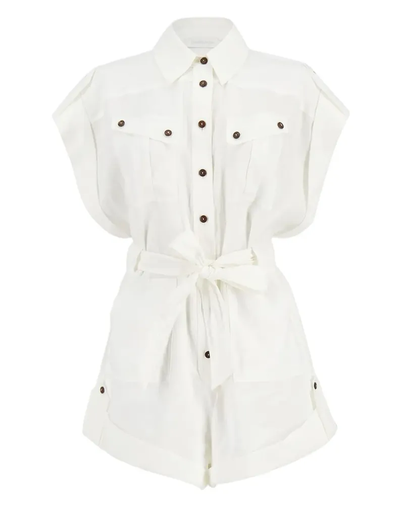 Zimmermann Rhiannon Playsuit - Weiß Weiß