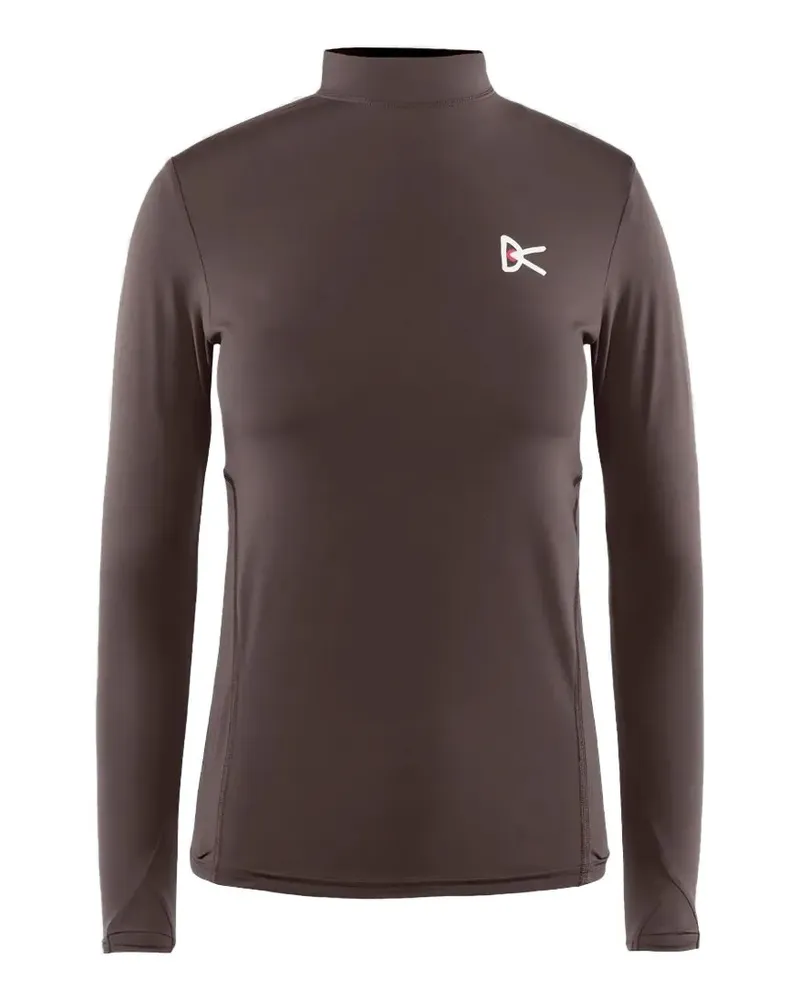 District Vision Langarmshirt mit Stehkragen - Braun Braun