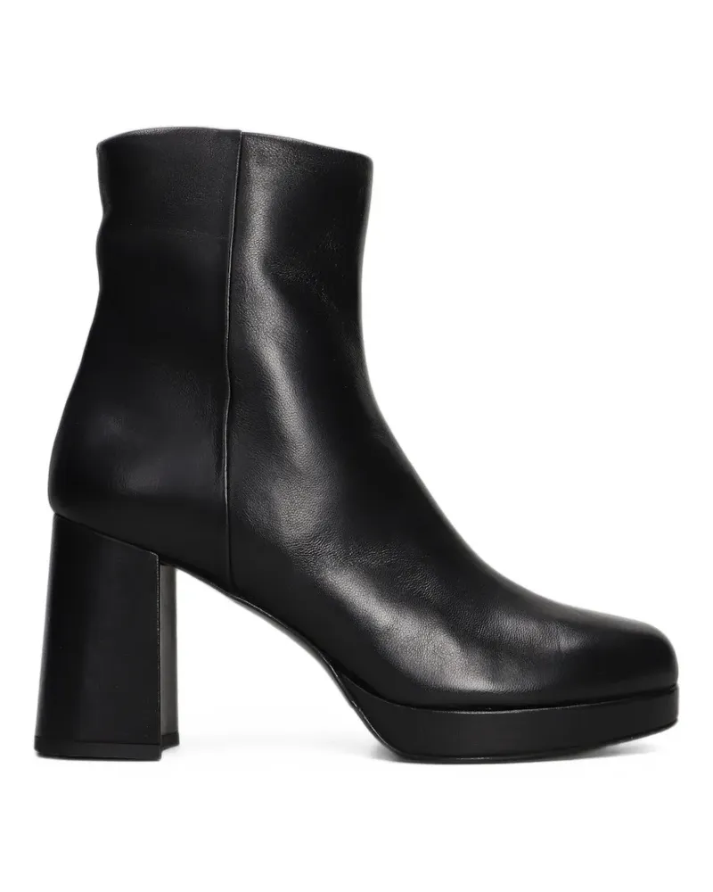 The Seller leather platform ankle boots - Schwarz Schwarz
