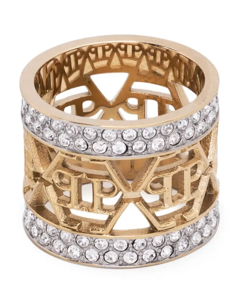 Philipp Plein Ring mit Logo - Gold Gold
