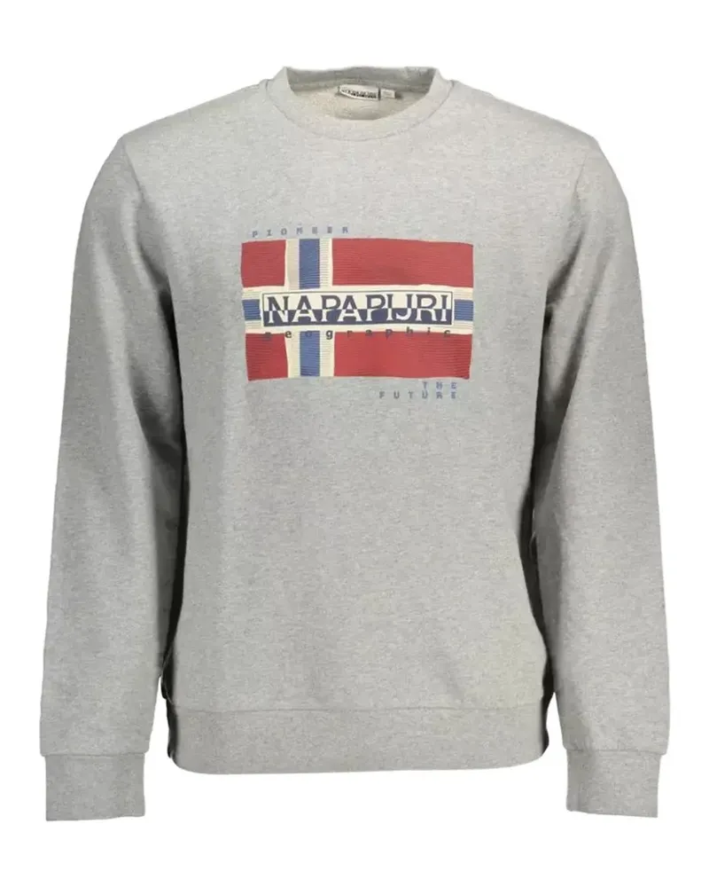 Napapijri flag-print sweater - Grau Grau