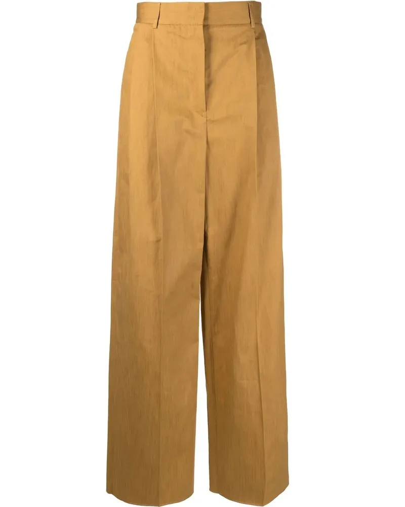 Ferragamo High-Waist-Hose mit weitem Bein - Nude Nude