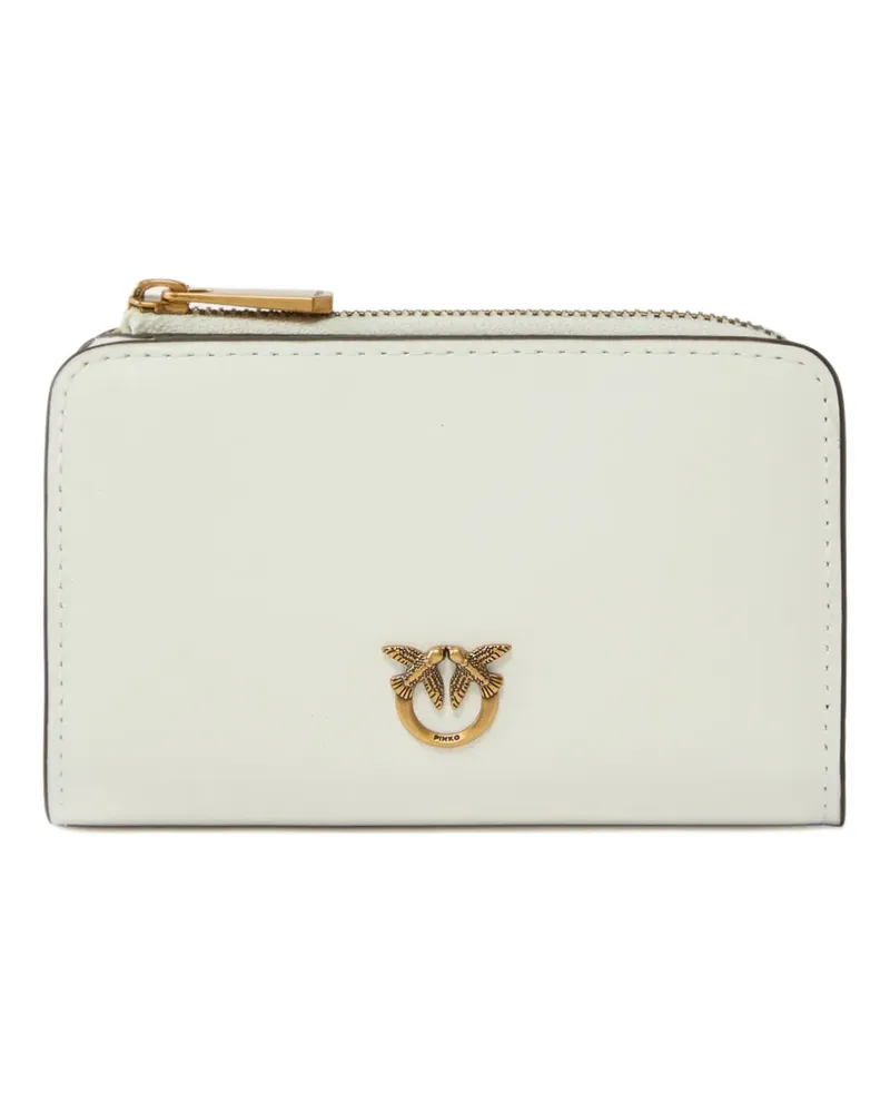 Pinko mini Love Birds leather wallet - Weiß Weiß