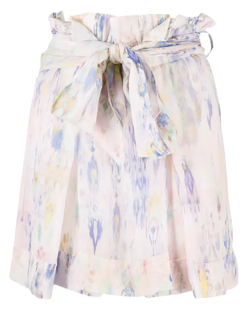 IRO Rock mit Blumen-Print - Rosa Rosa