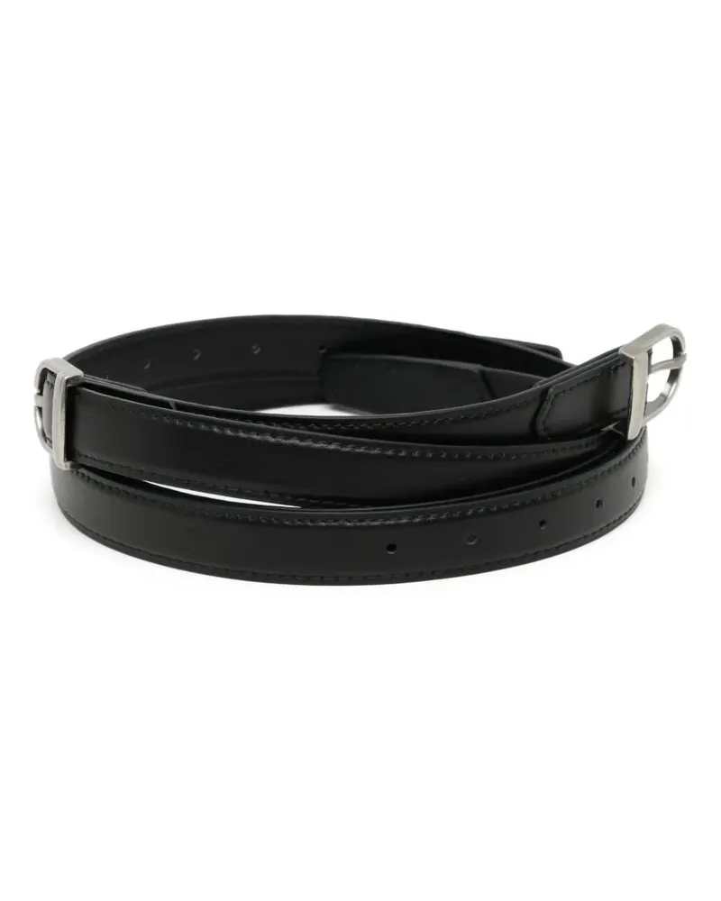 LOW CLASSIC two-way leather belt - Schwarz Schwarz