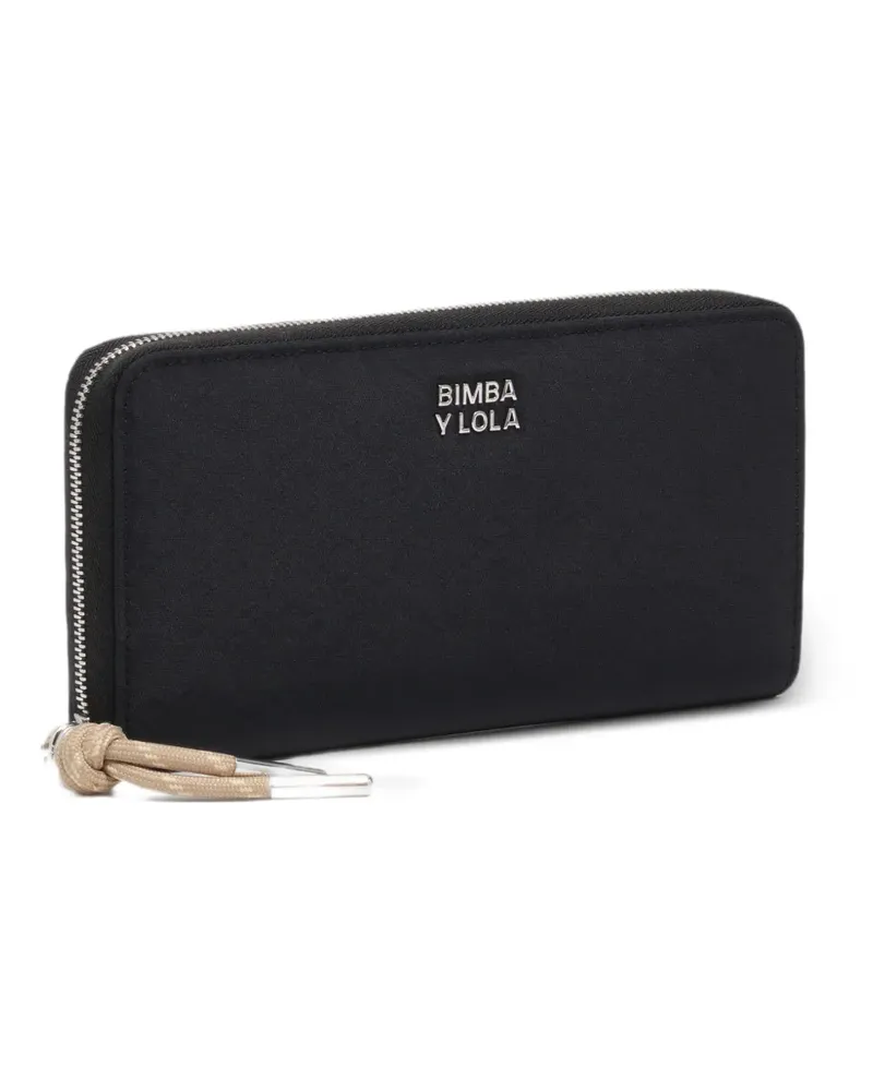 BIMBA Y LOLA Großes Portemonnaie aus Nylon - Schwarz Schwarz