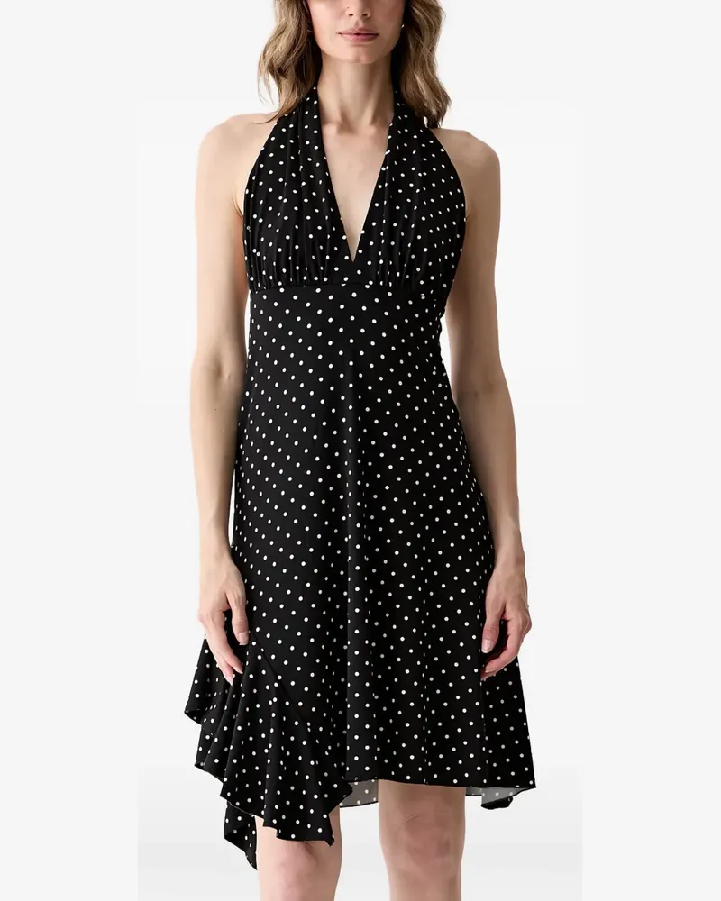 Guess Gerüschtes Kleid mit Polka Dots - Schwarz Schwarz