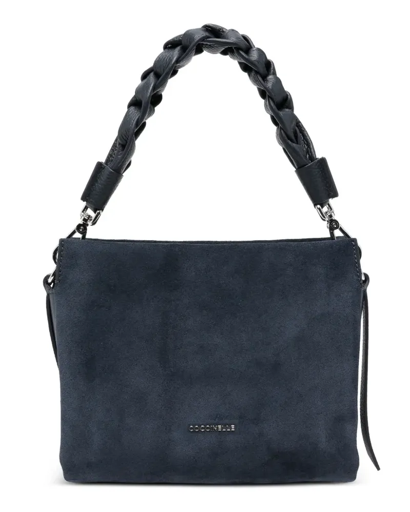 Coccinelle braided-handle suede tote bag - Blau Blau