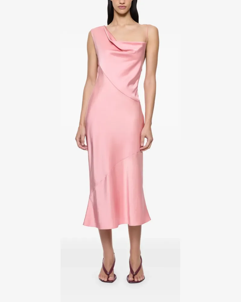 Paris Georgia Minka Camisole-Kleid mit Wasserfallkragen - Rosa Rosa