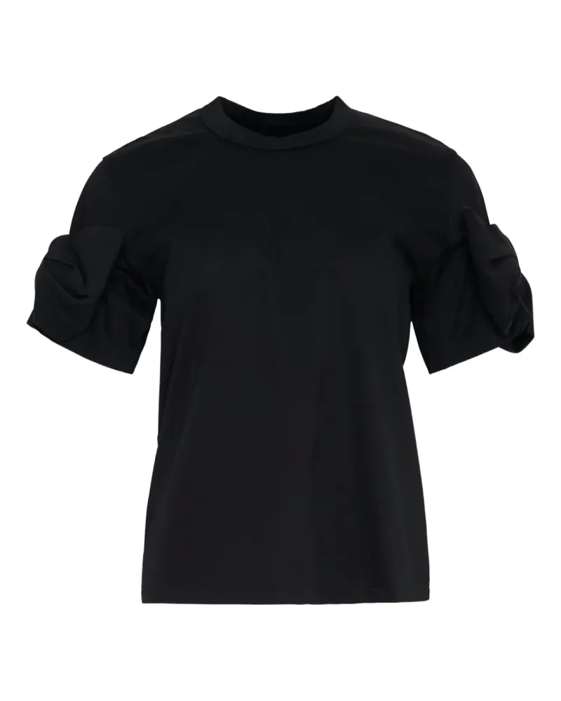 Noir Kei Ninomiya T-Shirt mit Schleifendetail - Schwarz Schwarz