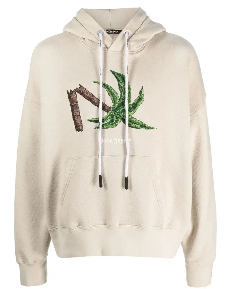 Palm Angels Hoodie mit Broken Palm-Motiv - Nude Nude
