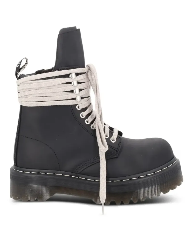 Dr.Martens x Rick Owens Quad Sole Plateau-Schnürstiefel - Schwarz Schwarz