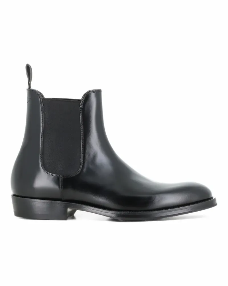 Green George Chelsea-Boots aus Leder - Schwarz Schwarz