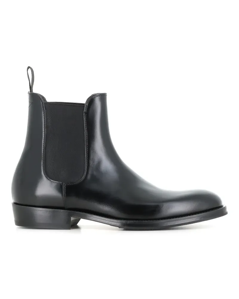 Green George Chelsea-Boots aus Leder - Schwarz Schwarz
