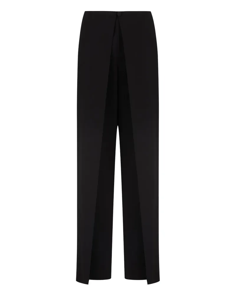 Emporio Armani Hose aus Krepp - Schwarz Schwarz