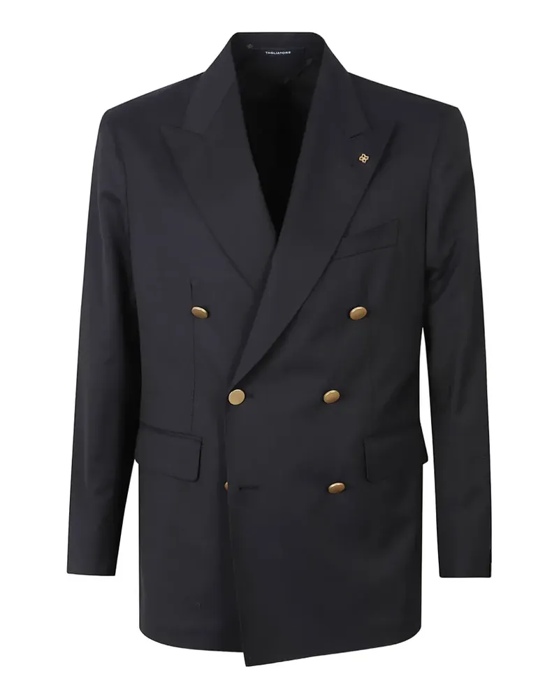 Tagliatore double-breasted peak-lapels blazer - Schwarz Schwarz